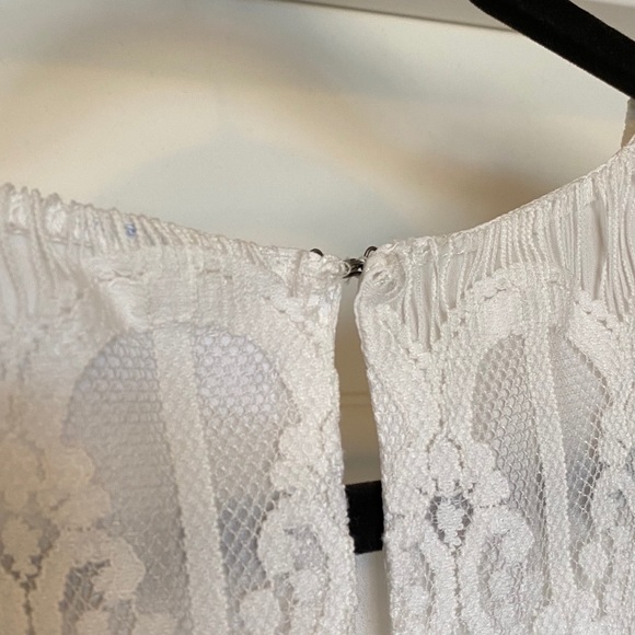 BCBGeneration Cocktail Lace Dress | Optic White - Picture 7 of 7